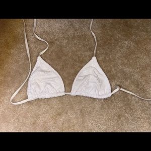White lace bikini top
